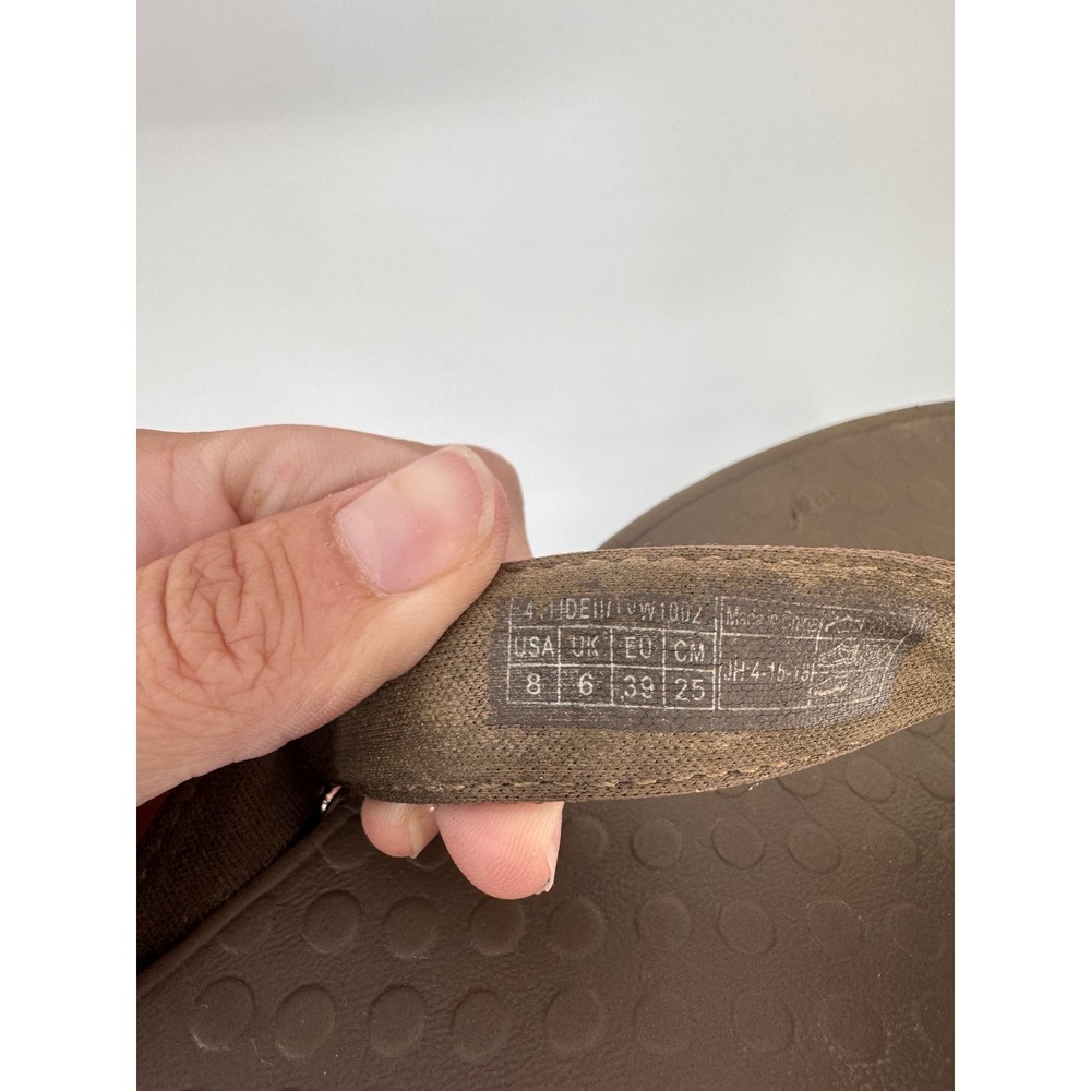 Vionic Tide II Flip Flops Women Size 8 Bronze Metallic Leather Orthotic Sandals - Picture 5 of 12
